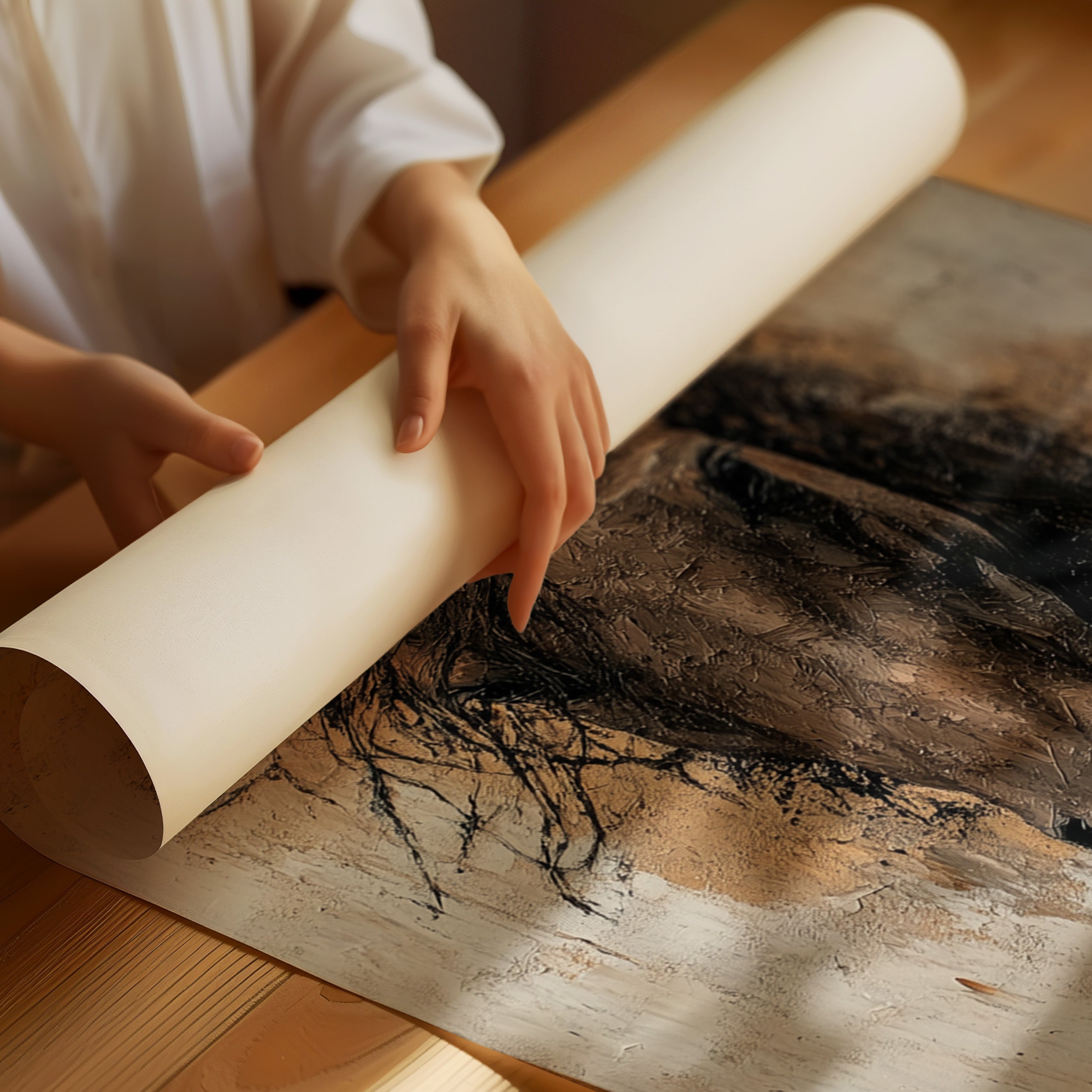 Rawhide Gaze Textured Horse Portrait