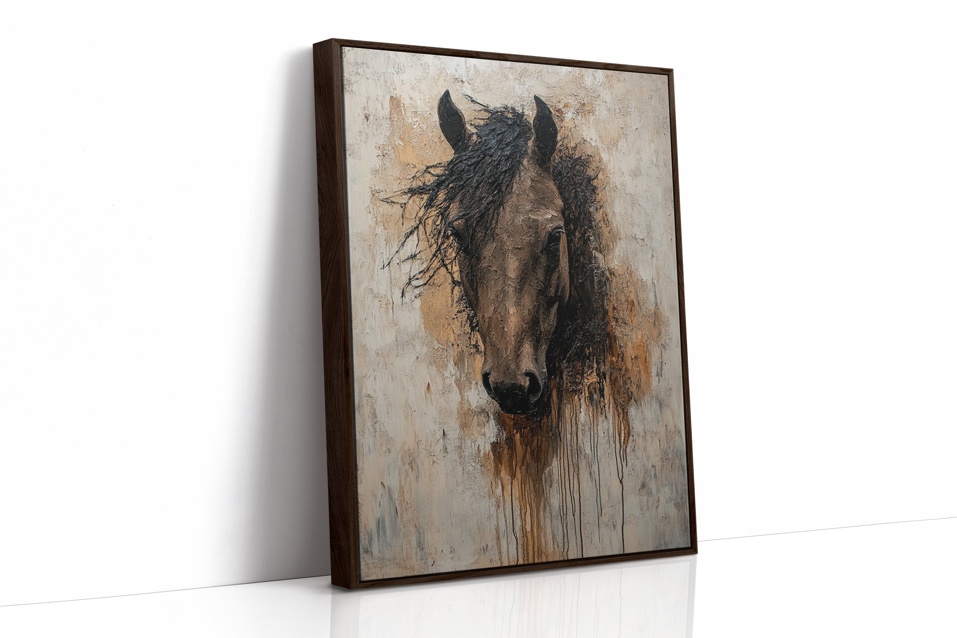 Rawhide Gaze Textured Horse Portrait