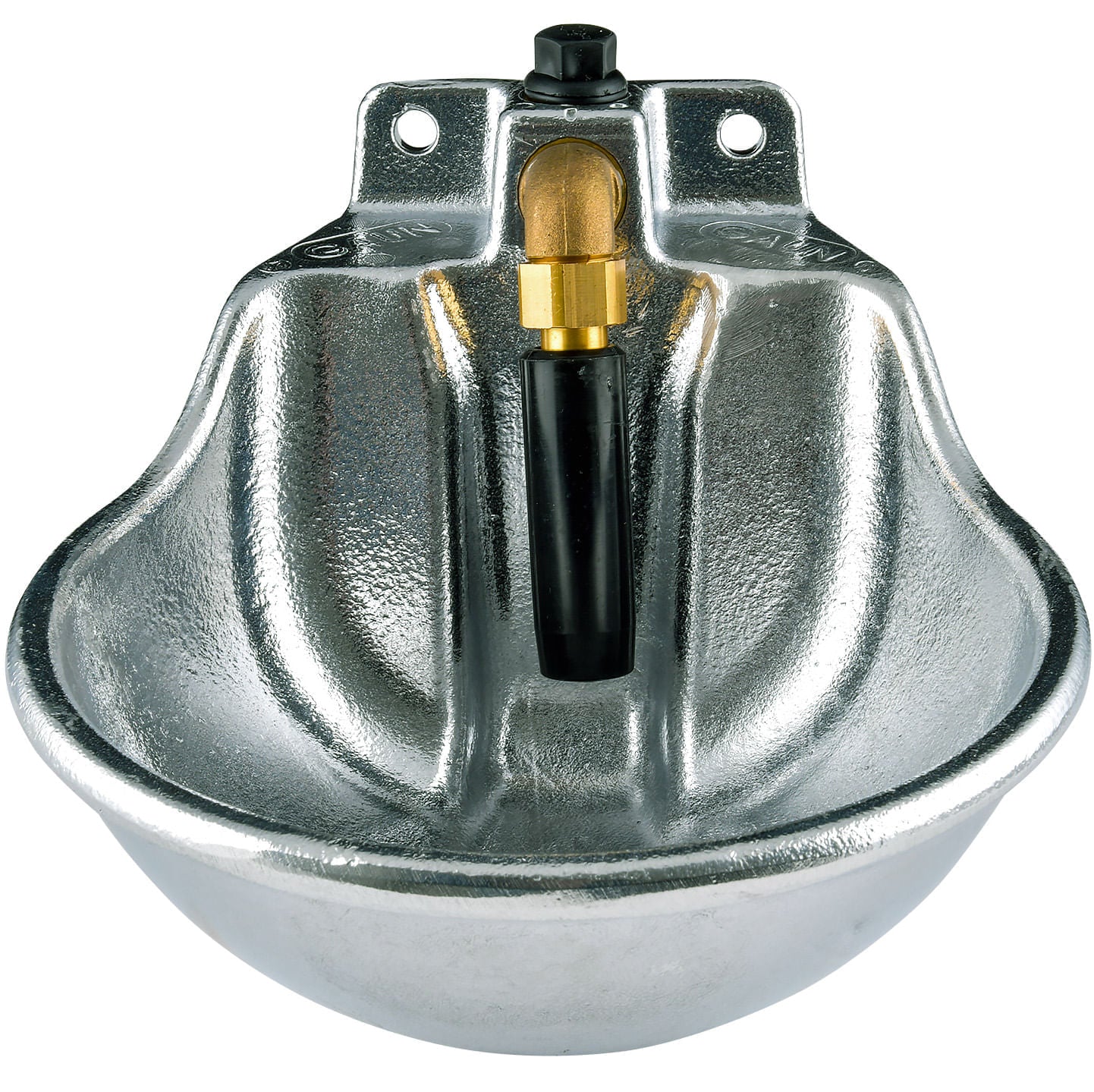 Aluminum Barn Wall Mount Push Valve Horse Waterer, 48 oz