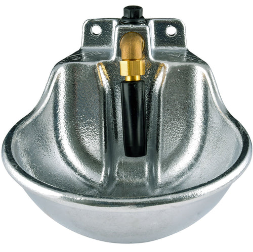 Aluminum Barn Wall Mount Push Valve Horse Waterer, 48 oz