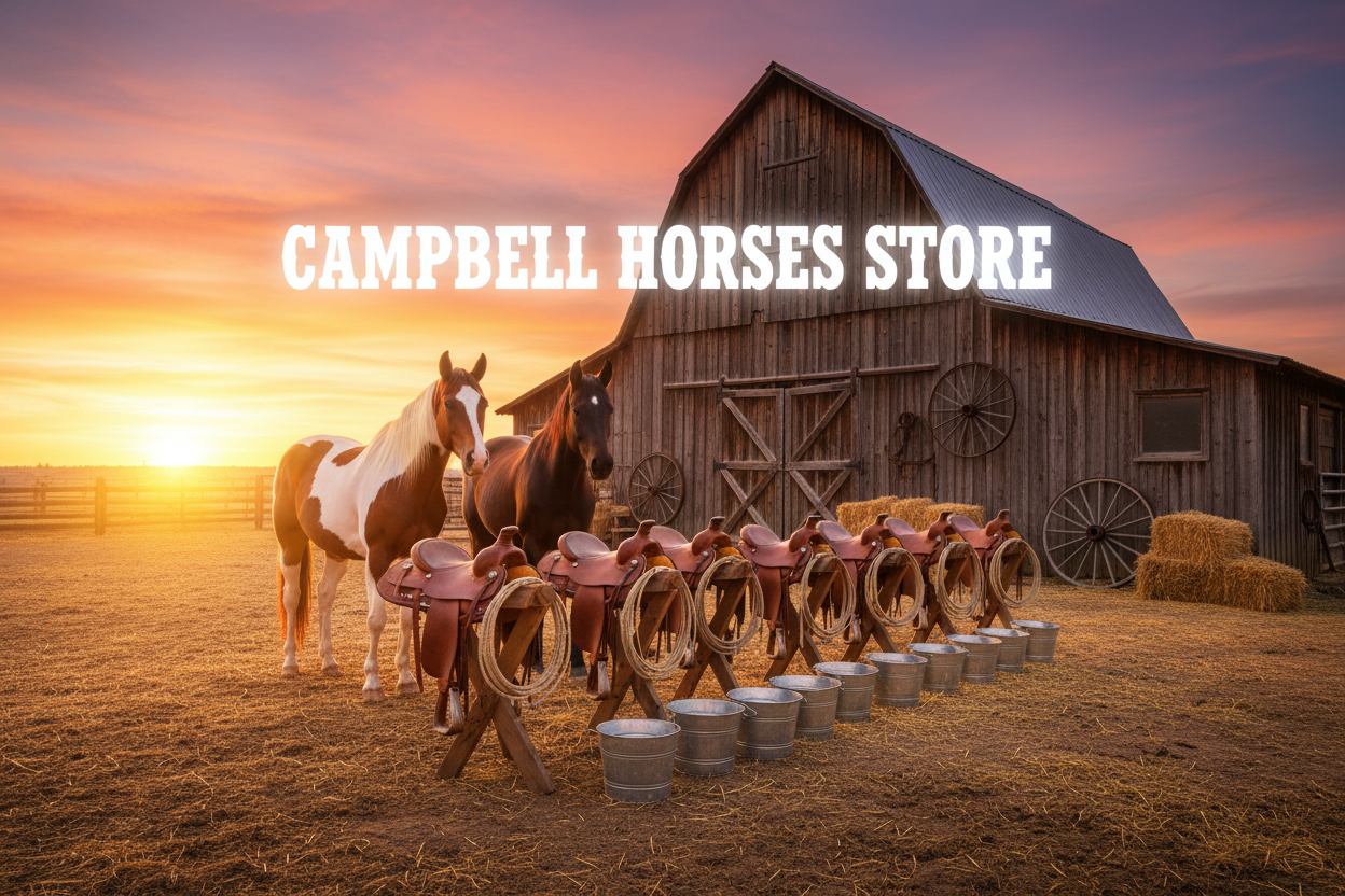 Campbell Horses Store Text Raised
